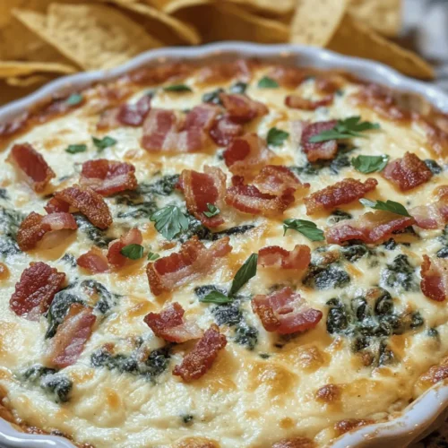 At the heart of any great dip lies a rich and creamy base that invites you to indulge. In the case of our Spinach & Bacon Bliss Dip, cream cheese plays a pivotal role. Cream cheese's smooth texture adds a luscious mouthfeel that complements the other ingredients beautifully. Its subtle tanginess balances out the richness of the bacon and the earthiness of the spinach, creating a harmonious blend of flavors.