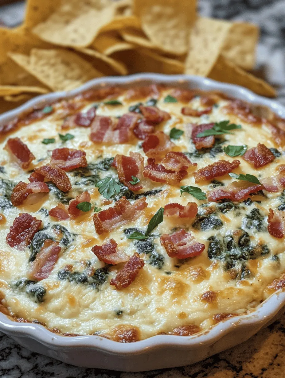 At the heart of any great dip lies a rich and creamy base that invites you to indulge. In the case of our Spinach & Bacon Bliss Dip, cream cheese plays a pivotal role. Cream cheese's smooth texture adds a luscious mouthfeel that complements the other ingredients beautifully. Its subtle tanginess balances out the richness of the bacon and the earthiness of the spinach, creating a harmonious blend of flavors.