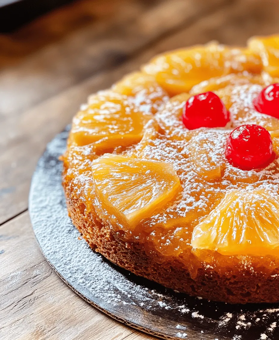 Imagine the warm sun kissing your skin, the sound of waves gently lapping against the shore, and the sweet scent of tropical fruits wafting through the air. This is the essence captured in the Tropical Bliss Pineapple Upside Down Bundt Cake, a dessert that masterfully combines the vibrant flavors of pineapples and cherries with the moist, rich texture of banana cake. Not only does this cake serve as a feast for the taste buds, but it also dazzles the eyes with its stunning presentation, making it a perfect centerpiece for any gathering.