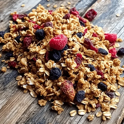 Granola has surged in popularity over the past few years, becoming a staple snack option for health-conscious individuals looking to satisfy their cravings without compromising on nutrition. This delightful mixture of oats, nuts, seeds, and sweeteners offers a crunchy texture and a burst of flavor that makes it perfect for breakfast, snacking, or even as a topping for yogurt or smoothies. Among the myriad of granola recipes available, the Berry Bliss Granola Crunch Clusters stand out as a nutritious and easy-to-make treat that anyone can whip up at home.