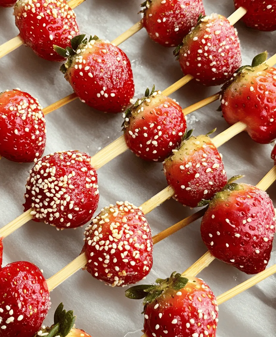 Tanghulu, also known as sugar-coated fruit skewers, is a delightful traditional Chinese snack that has gained popularity across the globe. Originating from the bustling streets of Beijing, this treat is not just a feast for the eyes but also a wonderful explosion of flavors. The combination of fresh, juicy fruits coated in a crunchy, sweet sugar shell creates a sensory experience that is hard to resist. Whether you are at a street fair in China or a local food festival anywhere else, the sight of vibrant fruit skewers glistening with sugar is sure to catch your attention.