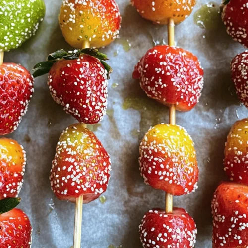 Tanghulu, also known as sugar-coated fruit skewers, is a delightful traditional Chinese snack that has gained popularity across the globe. Originating from the bustling streets of Beijing, this treat is not just a feast for the eyes but also a wonderful explosion of flavors. The combination of fresh, juicy fruits coated in a crunchy, sweet sugar shell creates a sensory experience that is hard to resist. Whether you are at a street fair in China or a local food festival anywhere else, the sight of vibrant fruit skewers glistening with sugar is sure to catch your attention.