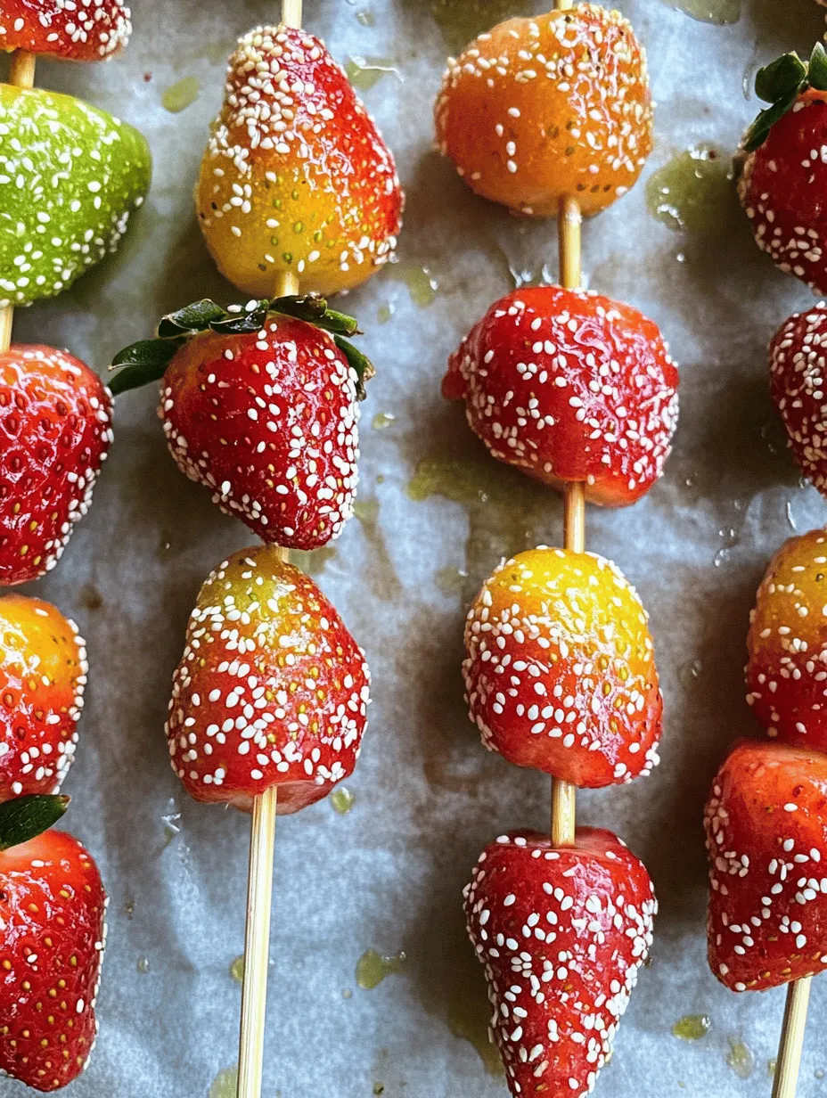 Tanghulu, also known as sugar-coated fruit skewers, is a delightful traditional Chinese snack that has gained popularity across the globe. Originating from the bustling streets of Beijing, this treat is not just a feast for the eyes but also a wonderful explosion of flavors. The combination of fresh, juicy fruits coated in a crunchy, sweet sugar shell creates a sensory experience that is hard to resist. Whether you are at a street fair in China or a local food festival anywhere else, the sight of vibrant fruit skewers glistening with sugar is sure to catch your attention.