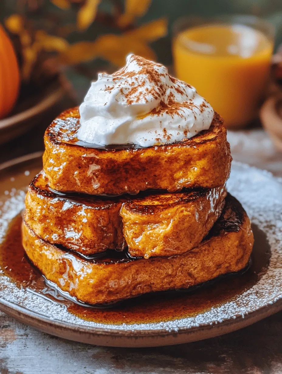 French toast has long held its place as a cherished staple in breakfast cuisine. Its versatility allows for endless variations, making it a beloved dish in many households. From classic recipes to innovative spins, French toast can cater to any palate or occasion. Among the myriad of possibilities, Pumpkin Pie French Toast stands out as a delightful seasonal treat that captures the essence of autumn with its warm, comforting flavors.