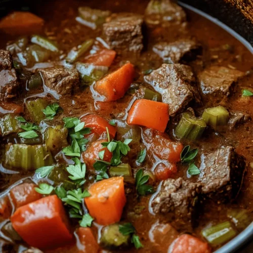 Savory Okra Beef Stew stands as a testament to hearty, wholesome cooking that warms both the body and soul. This dish marries tender beef with vibrant vegetables, creating a symphony of flavors that is as comforting as it is satisfying. The use of okra not only adds a unique texture but also introduces a depth of flavor that elevates this stew from a simple meal to a culinary experience. Rich in nutrients and steeped in cultural significance, this stew is perfect for family dinners or gatherings with friends, providing a delightful way to share comfort food at its best.