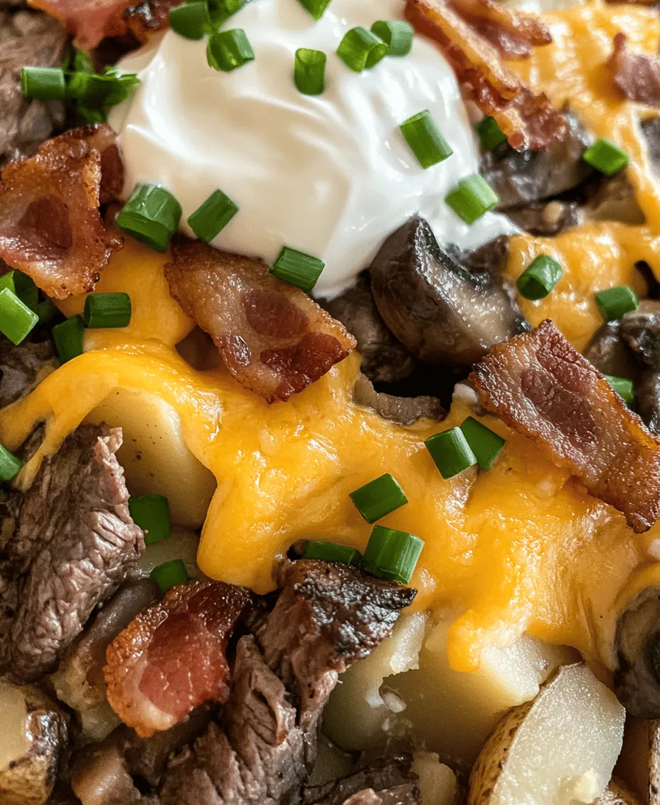 Welcome to a culinary journey that promises to warm your heart and satisfy your cravings! If you’re on the lookout for comforting and fulfilling meals, you’ve come to the right place. Today, we’re diving into the world of slow-cooked delights with our Crockpot Loaded Steak and Potato Bake. This recipe is not just a meal; it’s a symphony of flavors that combines tender steak, fluffy potatoes, and a medley of savory toppings, all cooked to perfection in a crockpot.