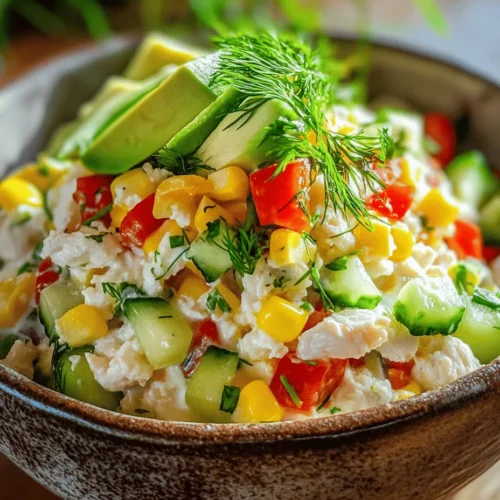 The Crab Cottage Cheese Bowl is a refreshing and nutritious seafood dish that perfectly balances flavor and health benefits. This delightful fusion is ideal for health-conscious eaters and seafood aficionados alike, offering a light yet satisfying meal option. Whether you're looking for a quick lunch, a nutritious dinner, or an elegant addition to your next gathering, this recipe fits the bill. Its simplicity makes it accessible for home cooks of all skill levels, allowing anyone to whip up a gourmet-inspired bowl in no time.