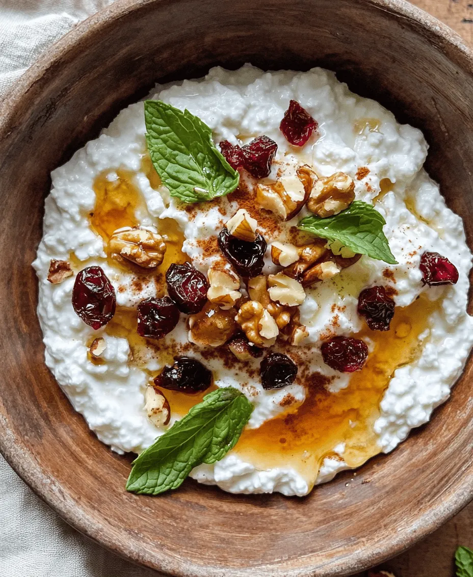 In today’s fast-paced world, snacking often takes a backseat to meal planning, leading many of us to opt for quick, convenience foods that may not always be the healthiest choices. However, understanding the importance of nutritious snacks can significantly transform our eating habits and support our overall well-being. One delightful option that combines taste and nutrition is <strong>Cottage Cheese & Apple Delight</strong>. This recipe is not just a delicious snack; it is a powerhouse of essential nutrients that can easily fit into a balanced diet.” /></p>
</p>
<h3>Creative Variations for Dietary Needs</h3>
</p>
<p>When it comes to the Cottage Cheese & Apple Delight, versatility is one of its greatest strengths. This dish can be tailored to fit different dietary requirements without sacrificing flavor or satisfaction. Below are some creative variations that cater to various dietary needs.</p>
</p>
<h4>Vegan and Lactose-Free Adaptations</h4>
</p>
<p>For those who are vegan or lactose intolerant, a simple switch from cottage cheese to a plant-based alternative can be made. Products such as tofu, cashew cheese, or even dairy-free yogurt can provide similar textures. Here’s how to adapt the recipe:</p>
</p>
<p>– <strong>Tofu Alternative</strong>: Silken tofu blended until smooth can mimic the creaminess of cottage cheese. You may need to add a bit of nutritional yeast for a cheesy flavor.</p>
<p>– <strong>Cashew Cheese</strong>: Soak cashews in water for a few hours, then blend with a bit of lemon juice and nutritional yeast for a creamy, cheese-like spread.</p>
<p>– <strong>Dairy-Free Yogurt</strong>: Use unsweetened almond or coconut yogurt to maintain the flavor profile while keeping it dairy-free.</p>
</p>
<h4>Low-Calorie Versions Without Compromising Taste</h4>
</p>
<p>For calorie-conscious individuals, this dish can easily be made lighter while still being delicious. Here are some tips:</p>
</p>
<p>– <strong>Substitute Sugar</strong>: Instead of using regular sugar, opt for natural sweeteners like stevia or monk fruit sweetener. These will provide sweetness without the calories.</p>
<p>– <strong>Reduce the Nuts</strong>: While walnuts add a wonderful crunch, consider reducing the amount or substituting them with seeds, such as sunflower or pumpkin seeds, which are lower in calories.</p>
<p>– <strong>Fruit Choices</strong>: Stick to lower-calorie fruits like berries or peaches instead of higher-calorie options. These fruits not only add flavor but also boost the nutritional profile.</p>
</p>
<h4>Seasonal Variations Using Different Fruits</h4>
</p>
<p>One of the joys of this recipe is its adaptability to the seasons. Here are some fruit variations you can experiment with:</p>
</p>
<p>– <strong>Spring</strong>: Incorporate fresh strawberries or rhubarb for a light and refreshing taste.</p>
<p>– <strong>Summer</strong>: Use peaches or plums, which add a juicy sweetness that pairs beautifully with cottage cheese.</p>
<p>– <strong>Fall</strong>: Besides apples, think about adding pears or even cranberries for a tart twist.</p>
<p>– <strong>Winter</strong>: Citrus fruits like oranges or grapefruits can add a refreshing contrast to the creaminess of the cottage cheese.</p>
</p>
<h3>Step-by-Step Preparation Guide</h3>
</p>
<h4>Preparing the Base: Combining Cottage Cheese and Lemon Juice</h4>
</p>
<p>The foundation of your Cottage Cheese & Apple Delight is the mixture of cottage cheese and lemon juice. It’s essential to use fresh lemon juice for an optimal flavor profile.</p>
</p>
<p>1. <strong>Importance of Using Fresh Lemon Juice</strong>: Fresh lemon juice enhances the dish’s brightness and acidity, balancing the creaminess of the cottage cheese. Bottled lemon juice lacks the vibrant flavor of fresh and may alter the taste of your dish.</p>
</p>
<p>2. <strong>How to Achieve the Right Consistency</strong>: Start by placing 1 cup of cottage cheese in a mixing bowl. Gradually add the freshly squeezed juice of half a lemon, stirring continuously. The goal is to achieve a creamy yet slightly tangy mixture. If it appears too thick, adding a splash of water or a bit of yogurt can help you reach the desired consistency.</p>
</p>
<h4>Incorporating the Fruits and Nuts</h4>
</p>
<p>Adding in the fruits and nuts is where your Cottage Cheese & Apple Delight really comes to life.</p>
</p>
<p>1. <strong>Techniques for Dicing Apples to Prevent Browning</strong>: To keep your apples looking fresh, choose an apple variety that is less prone to browning, like Fuji or Honeycrisp. Dice the apples just before adding them to the mixture. If you need to prepare them in advance, toss them in a bit of lemon juice to prevent oxidation.</p>
</p>
<p>2. <strong>Tips for Chopping Walnuts for Optimal Texture</strong>: Chop walnuts into smaller pieces to help evenly distribute them throughout the dish. Toasting the walnuts lightly brings out their natural flavor and adds an extra crunch. Just be sure to keep an eye on them, as they can burn quickly.</p>
</p>
<h4>Balancing Flavors with Sweetener and Spices</h4>
</p>
<p>Finding the right balance between sweet, tart, and savory is key to making this dish a hit.</p>
</p>
<p>1. <strong>Understanding the Balance of Flavors</strong>: The sweetness of the apples should complement the tartness of the lemon juice. If your apples are on the tart side, you may want to add a touch more sweetener.</p>
</p>
<p>2. <strong>How to Adjust Ingredients for Personal Taste Preferences</strong>: Taste your mixture after adding the initial sweetener. If it needs more sweetness, gradually add more until you achieve your desired flavor. Similarly, spices like cinnamon or nutmeg can enhance the dish without adding calories. Start with a pinch and adjust according to your taste.</p>
</p>
<h4>Garnishing and Presentation Tips</h4>
</p>
<p>Presentation can elevate your Cottage Cheese & Apple Delight from a simple dish to an eye-catching treat.</p>
</p>
<p>1. <strong>Ideas for Serving: Bowls vs. Individual Portions</strong>: For a casual setting, serving in a large bowl works well, allowing guests to help themselves. For a more elegant presentation, consider serving in individual glass cups or jars, layering the cottage cheese mixture with fruits for a visually appealing display.</p>
</p>
<p>2. <strong>The Role of Fresh Mint in Enhancing Flavors and Aesthetics</strong>: A few sprigs of fresh mint not only add a pop of color but also a refreshing aroma. Place the mint leaves on top just before serving to maintain their vibrant green color.</p>
</p>
<h3>Serving Suggestions</h3>
</p>
<h4>Best Ways to Enjoy Cottage Cheese & Apple Delight</h4>
</p>
<p>This dish is incredibly versatile, making it suitable for a variety of occasions.</p>
</p>
<p>– <strong>Ideal Occasions for Serving This Dish</strong>: Cottage Cheese & Apple Delight makes for a perfect breakfast option, a nutritious snack, or even a light dessert. It’s great for family gatherings, brunches, or as a post-workout snack due to its high protein content.</p>
</p>
<p>– <strong>Pairing Suggestions with Other Healthy Snacks</strong>: To create a balanced meal or snack, consider pairing this dish with whole-grain crackers, a handful of mixed nuts, or a serving of yogurt. For an extra protein boost, serve alongside hard-boiled eggs or a protein shake.</p>
</p>
<h3>Storage and Longevity</h3>
</p>
<h4>How to Store Leftovers for Maximum Freshness</h4>
</p>
<p>If you happen to have leftovers, storing them properly is crucial to maintain freshness.</p>
</p>
<p>– <strong>Refrigeration</strong>: Store any leftover Cottage Cheese & Apple Delight in an airtight container in the refrigerator. It’s best consumed within 2-3 days to ensure the apples stay crisp and the flavors remain vibrant.</p>
</p>
<p>– <strong>Freezing</strong>: If you want to prepare it ahead of time, consider freezing the base mixture (without the apples) in an airtight container. You can thaw it in the refrigerator overnight before serving. However, be cautious with freezing fruits, as they can change texture when thawed.</p>
</p>
<h4>Recommendations for Meal Prep and Convenience</h4>
</p>
<p>This recipe is also a great option for meal prep. You can prepare the cottage cheese base in advance, and just add the fruits and nuts right before serving. This allows you to enjoy a quick, nutritious snack or breakfast throughout the week.</p>
</p>
<h3>Conclusion</h3>
</p>
<p>Cottage Cheese & Apple Delight is more than just a simple recipe; it’s a celebration of wholesome ingredients that come together to create a nutritious and satisfying dish. This recipe not only caters to various dietary preferences but also encourages healthy eating habits. By incorporating this delightful treat into your routine, you can enjoy a delicious snack that nourishes both body and mind. Whether served as a snack or a light meal, this recipe promises to deliver flavor and health benefits in every bite. Embrace the versatility and creativity of this dish, and let it become a staple in your culinary repertoire.</p>
<div id=