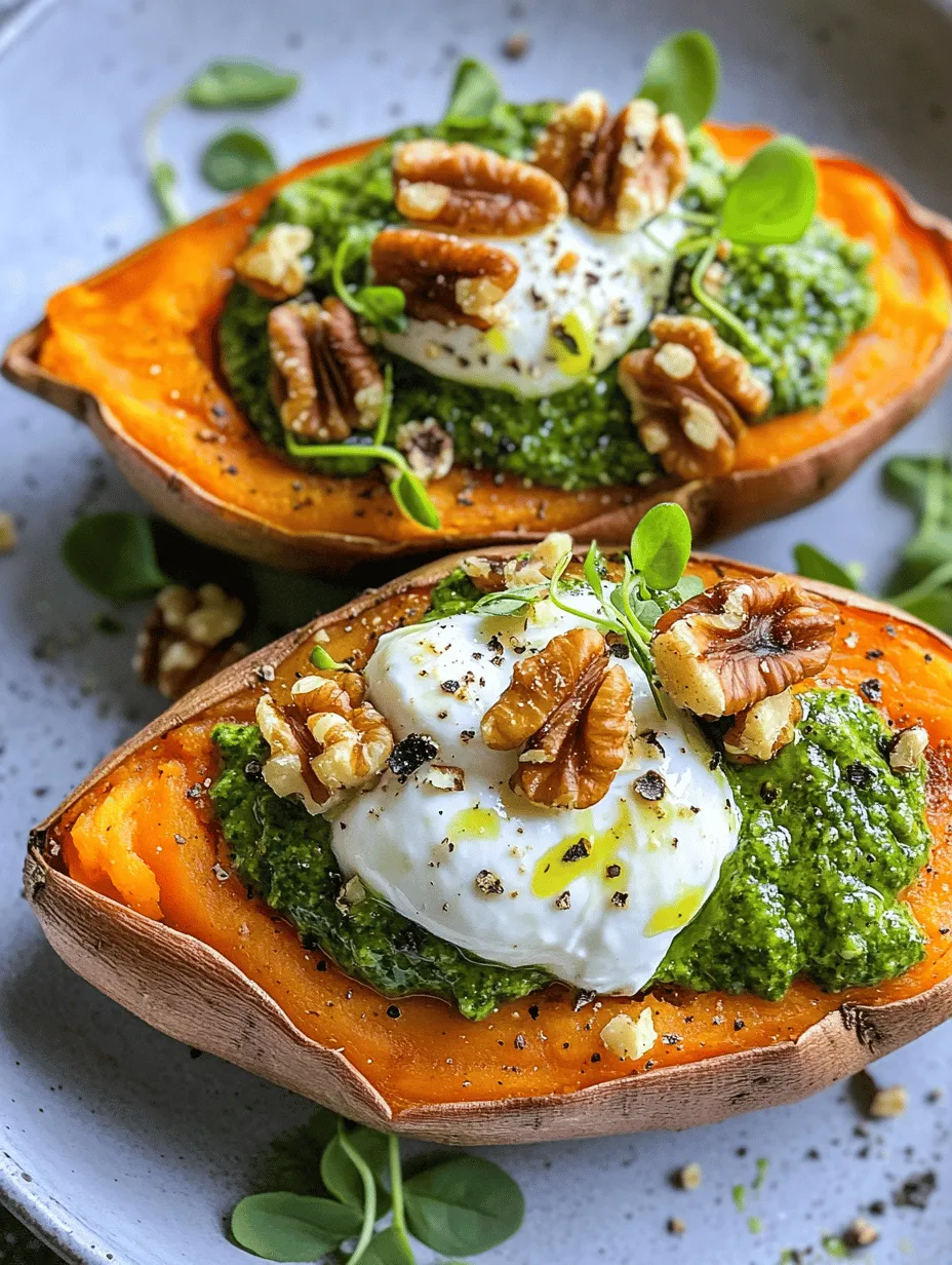 Imagine a dish that seamlessly combines the earthiness of sweet potatoes, the creaminess of burrata cheese, the crunch of toasted walnuts, and the vibrant essence of sage pesto. Stuffed Sweet Potatoes with Burrata, Toasted Walnuts, and Sage Pesto is an exquisite culinary creation that transforms a simple, nutritious ingredient into a gourmet experience. This recipe is perfect for any occasion, whether you’re entertaining guests, celebrating a special event, or simply indulging in a comforting meal at home.