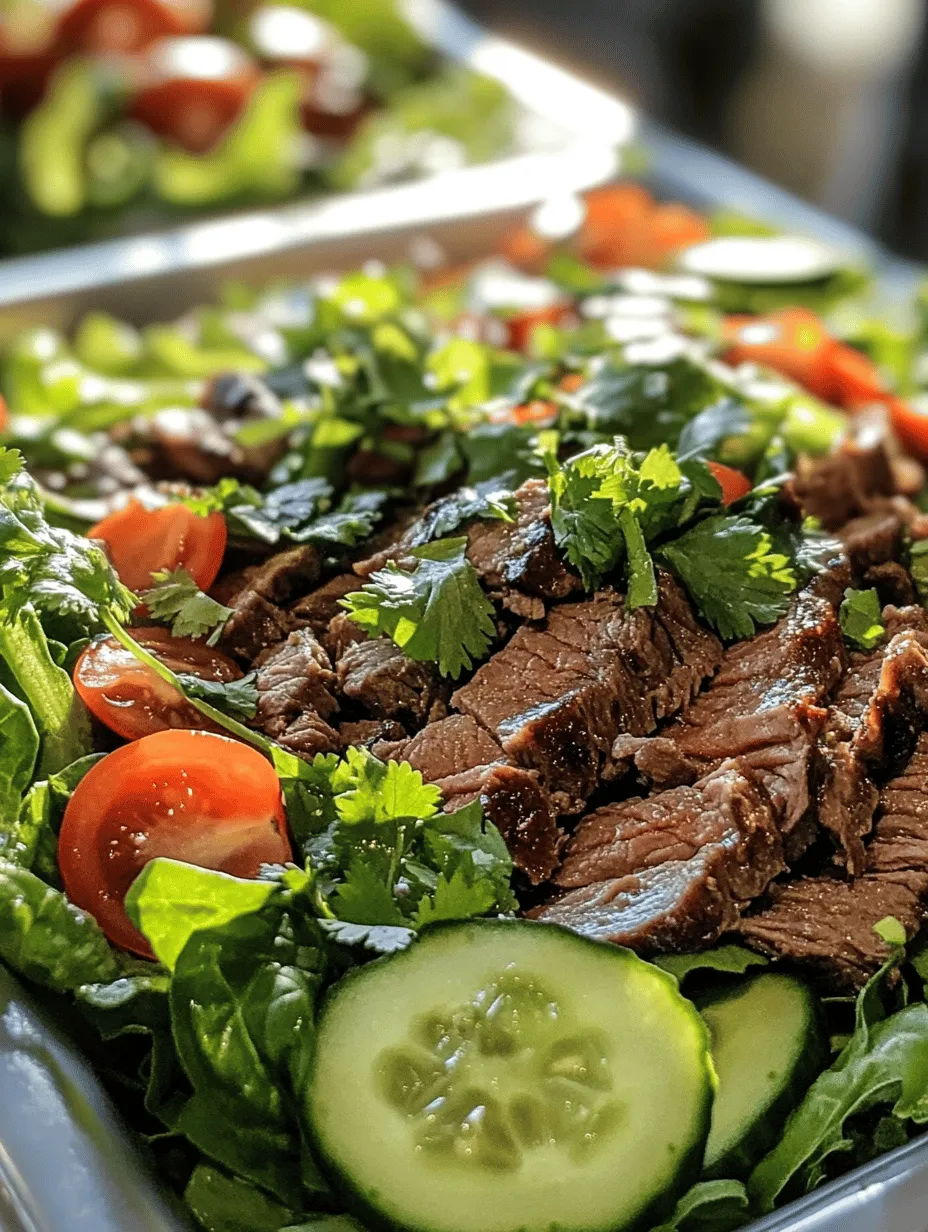 The Zesty Thai Beef Salad Delight is a culinary masterpiece that tantalizes the taste buds and nourishes the body. This vibrant dish skillfully combines the richness of succulent beef with a colorful array of mixed greens and a zesty dressing that packs a punch of flavor. Ideal for anyone looking for a quick yet satisfying meal, this salad is not only delicious but also loaded with nutrients. In this article, we will take a closer look at the ingredients, preparation methods, and health benefits that make this salad a must-try dish in your kitchen.