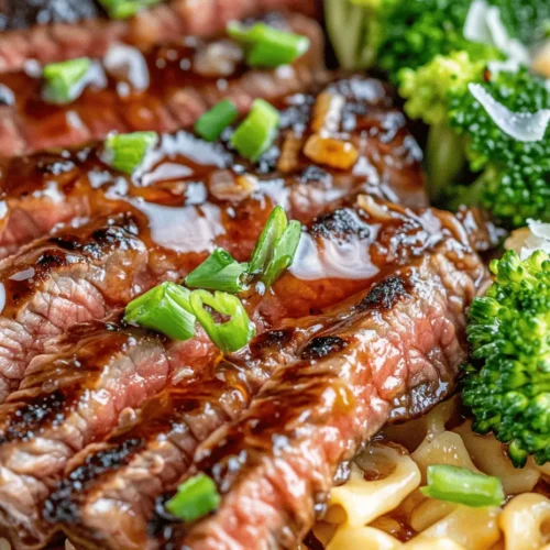 Welcome to a culinary adventure that combines the sweet allure of honey, the aromatic punch of garlic, and the satisfying heartiness of flank steak. Our recipe for Sticky Honey Garlic Steak and Rotini is not just a meal; it’s an experience that brings together vibrant flavors and textures in one dish. The appeal of this recipe lies not only in its delightful taste but also in its simplicity and versatility. Whether you’re preparing a weeknight dinner for the family or impressing guests at a dinner party, this dish fits the bill perfectly.