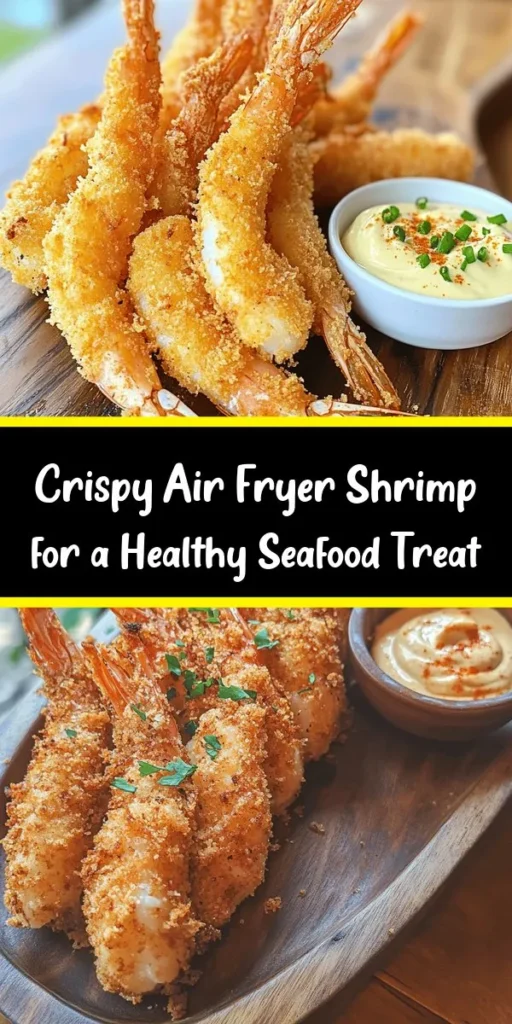Discover the secret to making crispy, flavorful air fryer shrimp that's both delicious and healthy! This easy recipe uses minimal oil while ensuring a satisfying crunch, making it perfect for any occasion. Packed with protein and essential nutrients, shrimp is a fantastic choice for a balanced diet. Pair with your favorite dipping sauces and sides for a delightful meal. Enjoy guilt-free seafood at home! #AirFryerShrimp #HealthyEating #SeafoodLovers #CrispyShrimp #HealthyRecipes #DinnerIdeas