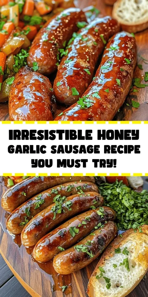 Discover the irresistible Sweet & Savory Honey Garlic Sausage recipe that perfectly balances sweet and savory flavors. Made with high-quality ingredients like freshly ground pork, honey, soy sauce, and aromatic spices, this dish is versatile for any occasion, from family dinners to festive gatherings. Whether grilled, sautéed, or baked, these sausages promise to elevate your meals. Try it today and impress your loved ones! #HoneyGarlicSausage #RecipeIdeas #CookingAtHome #DeliciousMeals #FoodieFavorites