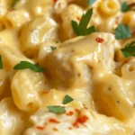 Mac and cheese is often seen as a nostalgic dish, reminiscent of childhood dinners or cozy family gatherings. The Creamy Honey Pepper Chicken Mac and Cheese Delight reimagines this classic by introducing unexpected elements that enhance both flavor and texture. The honey provides a subtle sweetness that balances the savory flavors of the chicken and the richness of the cheese, while the pepper adds a delightful heat that makes each bite exciting. This innovative twist not only elevates a traditional comfort food but also transforms it into a delightful centerpiece for family dinners, gatherings, or even a casual weeknight meal.