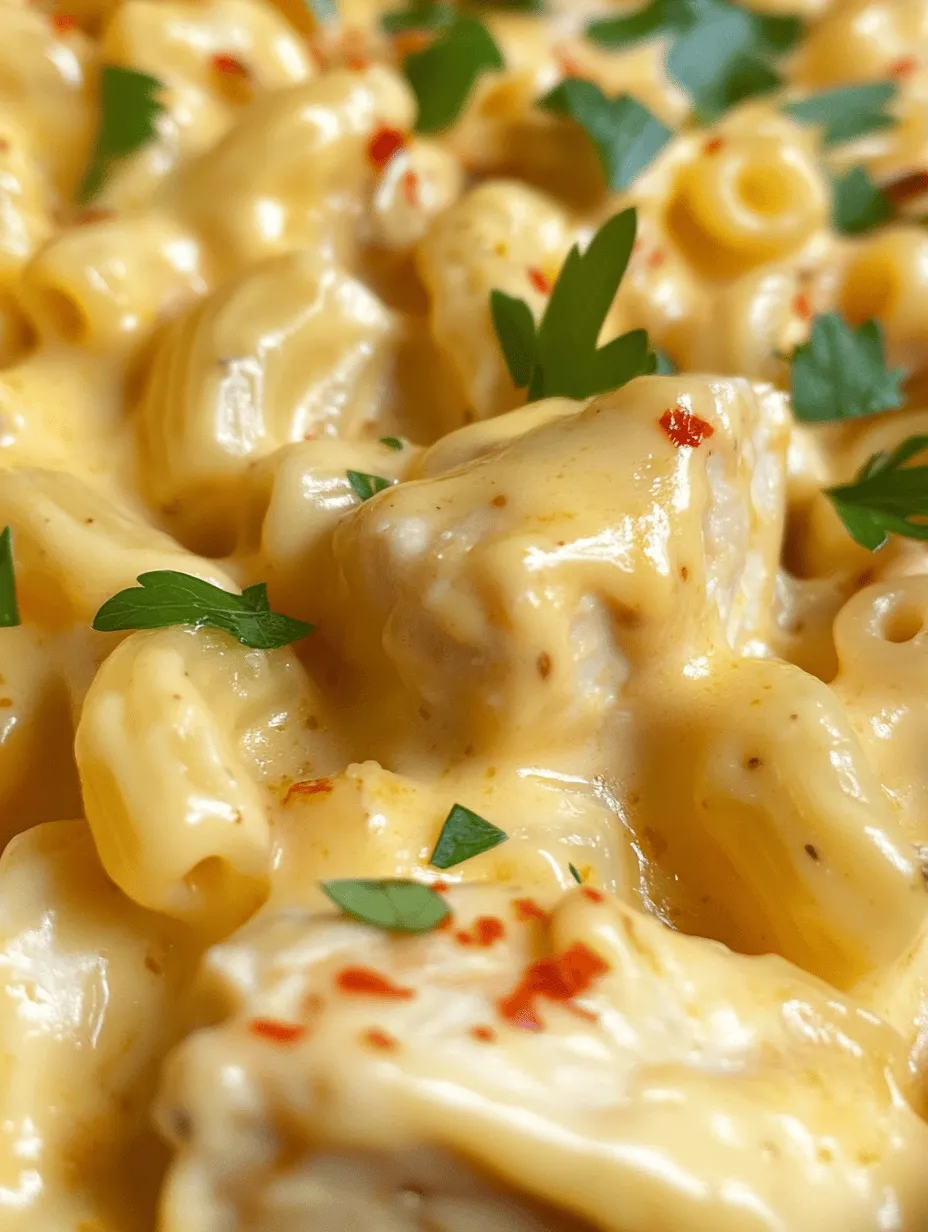 Mac and cheese is often seen as a nostalgic dish, reminiscent of childhood dinners or cozy family gatherings. The Creamy Honey Pepper Chicken Mac and Cheese Delight reimagines this classic by introducing unexpected elements that enhance both flavor and texture. The honey provides a subtle sweetness that balances the savory flavors of the chicken and the richness of the cheese, while the pepper adds a delightful heat that makes each bite exciting. This innovative twist not only elevates a traditional comfort food but also transforms it into a delightful centerpiece for family dinners, gatherings, or even a casual weeknight meal.