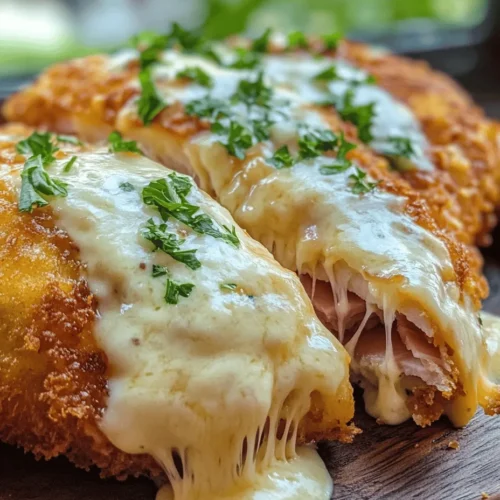 Welcome to the delectable world of Chicken Cordon Bleu, a classic dish that beautifully showcases the art of combining flavors and textures. This culinary masterpiece features tender chicken breasts wrapped around savory ham and rich Swiss cheese, all enveloped in a perfectly crispy golden crust. To elevate this dish even further, we will prepare a creamy Swiss cheese sauce that adds a luxurious touch and enhances the overall dining experience. Whether you're planning a cozy weeknight dinner or hosting an elegant dinner party, this Chicken Cordon Bleu recipe is guaranteed to impress your family and guests alike with its rich flavors and satisfying textures.