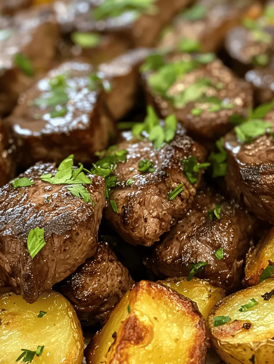 Are you ready to elevate your dinner game with a dish that promises to impress? Look no further than Savory Garlic Butter Steak Bites & Crispy Potatoes—a culinary masterpiece that effortlessly combines the rich, robust flavors of tender steak with the satisfying crunch of perfectly roasted potatoes. This recipe is not just a meal; it’s an experience that caters to both everyday dining and special occasions alike.