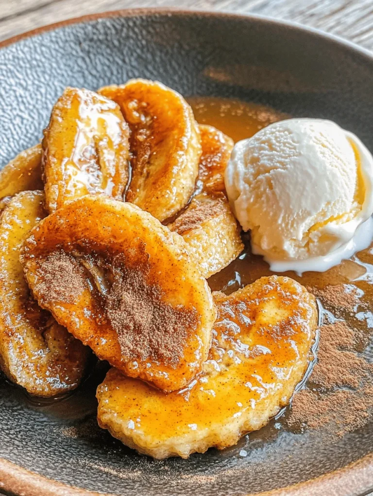 Fried bananas are a beloved dessert found in various cuisines around the world, celebrated for their simple ingredients and delightful flavor. This recipe for Fried Bananas with Cinnamon Butter Sauce elevates the humble banana into a sweet, indulgent treat. The combination of crispy, golden banana slices drizzled with a rich and velvety cinnamon butter sauce is sure to satisfy your sweet cravings and impress your guests.