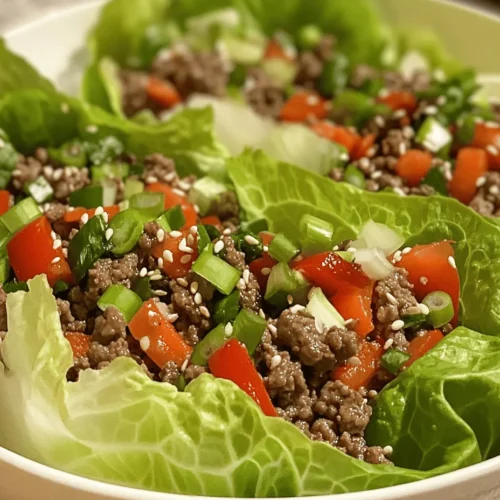 In recent years, Asian-style ground beef lettuce wraps have gained immense popularity among food enthusiasts and home cooks alike. This dish combines the rich flavors of seasoned ground beef with crisp, fresh vegetables, making it not only a delightful choice but also a healthy option for any meal. The appeal of these wraps lies not just in their taste but also in their fun and interactive dining experience; they allow diners to assemble their own meals, creating a communal atmosphere perfect for family gatherings or casual get-togethers with friends.