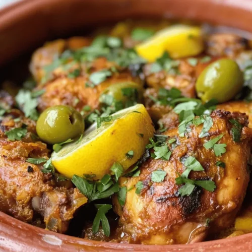 Moroccan cuisine is a vibrant tapestry of flavors, aromas, and colors that reflects the country's rich history and diverse cultural influences. One of the most iconic representations of this culinary tradition is the tagine, a slow-cooked stew that embodies the essence of North African cooking. The Zesty Chicken Tagine with Olives and Lemons is a shining example of this genre, showcasing the art of balancing aromatic spices, savory meats, and tangy ingredients. This dish is not only a feast for the senses but also a versatile meal that suits a variety of occasions, from intimate weeknight dinners to festive gatherings with family and friends.