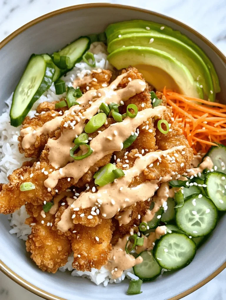 Bang Bang Chicken Bowl has rapidly become a culinary favorite, captivating taste buds across the globe with its delightful blend of flavors and textures. This dish is a harmonious fusion of tender chicken, vibrant vegetables, and a creamy, spicy sauce that leaves a lasting impression. Its popularity can be attributed not only to its mouthwatering appeal but also to its versatility, allowing for endless customization based on personal preferences and dietary needs. Whether you prefer it spicy, mild, or packed with an array of colorful veggies, the Bang Bang Chicken Bowl is a canvas for creativity in the kitchen.