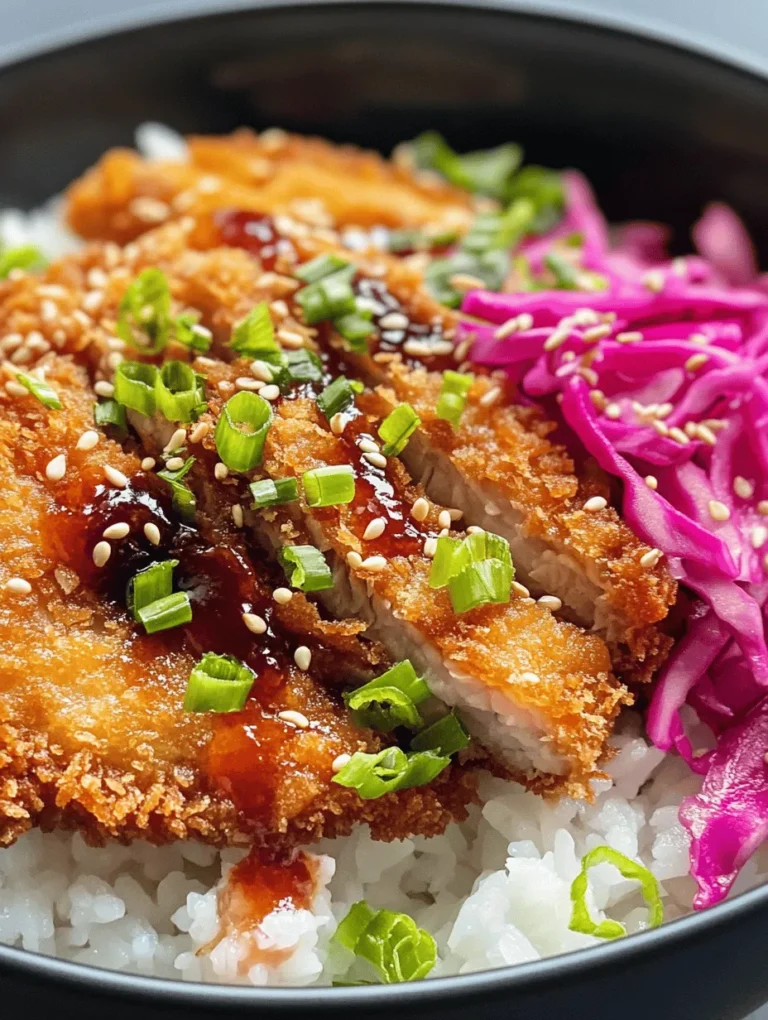 Crispy Katsu Bowls represent a delightful intersection of flavors and textures, showcasing the best of Japanese cuisine. This beloved dish features a staple known as katsu, which typically consists of breaded and fried meat, served over a bed of rice with a variety of toppings. The star of the show is undoubtedly the crispy pork katsu, perfectly golden and crunchy on the outside, tender and juicy on the inside. What makes this dish even more irresistible is the addition of homemade tonkatsu sauce, a tangy and savory concoction that elevates the katsu to new heights. Combined with fresh, crunchy vegetables and a sprinkle of sesame seeds, these bowls are not just satisfying to the palate but also visually appealing.