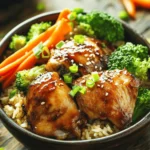 Discover the delightful fusion of flavors in a Savory Teriyaki Chicken Rice Bowl, a dish that marries tender chicken thighs with a rich, homemade teriyaki sauce, served over fluffy jasmine rice and vibrant vegetables. This recipe is perfect for those seeking a quick yet satisfying meal that is both nutritious and delicious. With easy-to-follow steps and readily available ingredients, you’ll be able to create a wholesome dinner that the whole family will love.