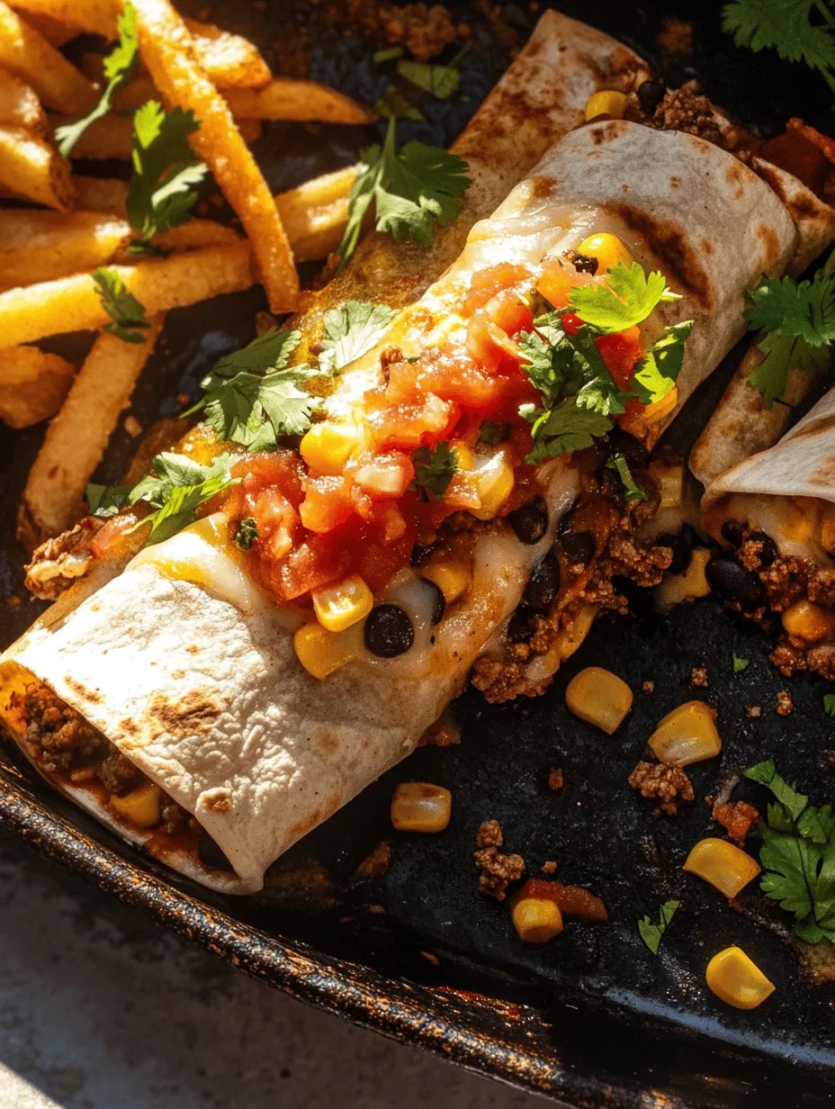 In the world of comfort food, few dishes can compare to the satisfying combination of cheesy beef burritos paired with crispy fries. This hearty meal not only tantalizes your taste buds but also delivers a delightful mix of textures that keeps every bite interesting. The burrito, with its warm, soft tortilla wrapped around a flavorful filling, complements the crunchiness of perfectly baked fries, creating a dining experience that's both cozy and indulgent.
