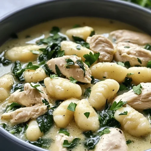 In the fast-paced world we live in, one-pot meals have surged in popularity, becoming a beloved choice for home cooks looking to save time without sacrificing flavor. The beauty of a one-pot dish lies in its simplicity, allowing all ingredients to meld beautifully while minimizing cleanup. One such exemplary dish is the One-Pot Lemon Chicken Gnocchi Delight, a meal that seamlessly blends the comfort of tender chicken and pillowy gnocchi with the refreshing zing of lemon. This recipe strikes a perfect balance between hearty and light, making it an ideal choice for any occasion, be it a cozy family dinner or an impressive centerpiece for a gathering.