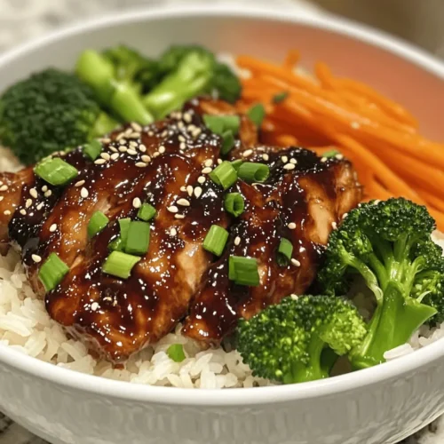 Sticky Chicken Rice Bowls are a culinary delight that combines savory chicken, fluffy rice, and vibrant vegetables into one satisfying dish. This recipe isn't just about flavor; it’s a balanced meal that brings together protein, grains, and nutrients, making it a wholesome option for families and individuals alike. The beauty of Sticky Chicken Rice Bowls lies in their simplicity; they are easy to prepare and packed with delicious flavors that appeal to both kids and adults. Whether you're a busy parent looking for a quick weeknight dinner or someone wanting to impress guests with a home-cooked meal, this dish fits the bill perfectly.