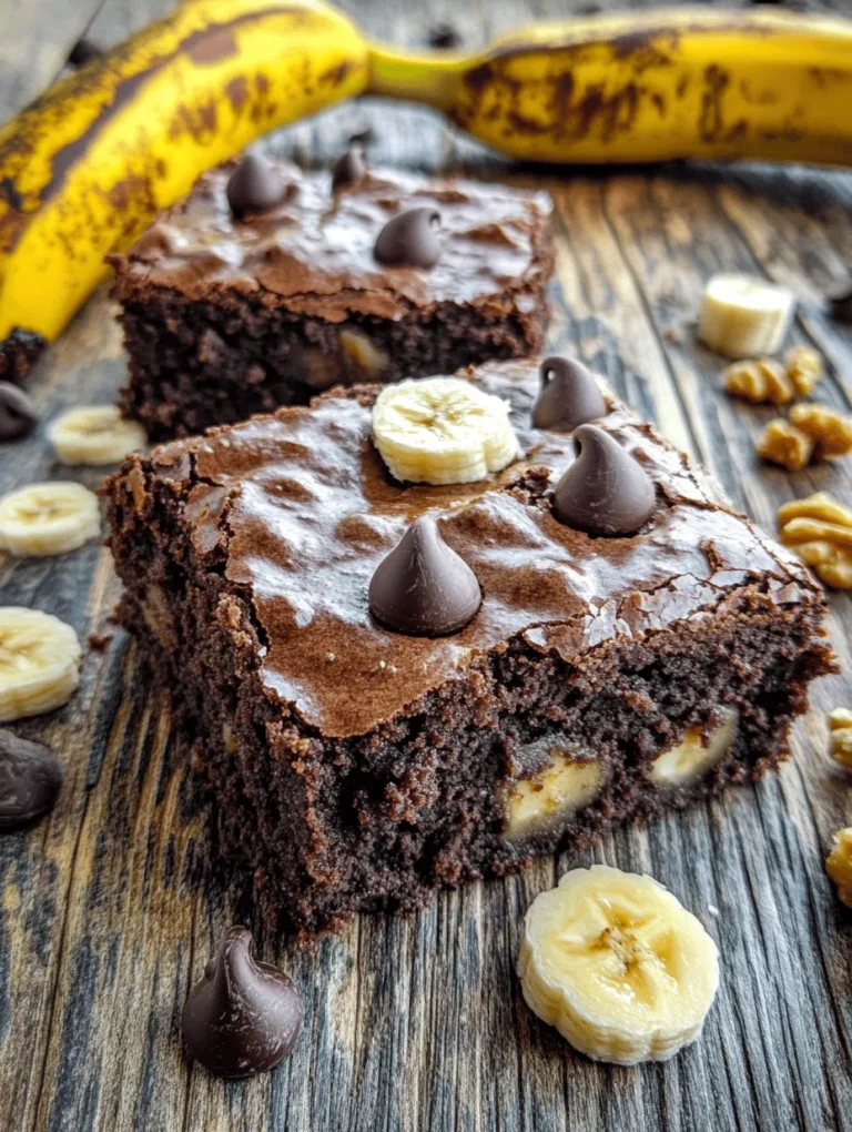 At the heart of any banana-based recipe are ripe bananas. Using bananas that are well past their prime, often with brown spots and a soft texture, is essential for achieving the best results. These overripe bananas are naturally sweeter and add a significant amount of moisture to the brownies. The sugars in ripe bananas caramelize during baking, enhancing the overall flavor and providing a depth that is simply irresistible. When selecting bananas for your Banana Bread Brownies, aim for those that are too soft to eat raw, as they will yield the best results in your batter.