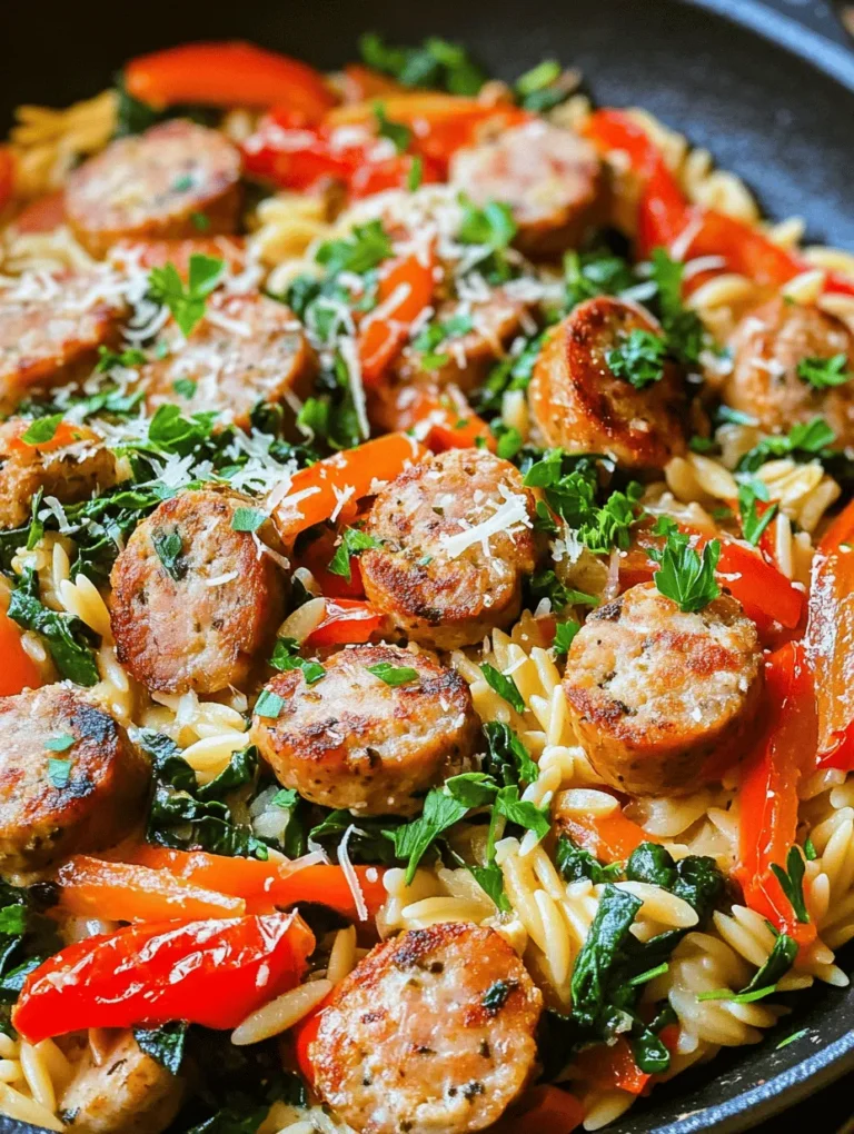 In today’s fast-paced world, finding a meal that balances convenience, flavor, and nourishment can often feel like a daunting task. Enter the Creamy Chicken Sausage Orzo Skillet — a dish that not only delivers on taste but does so with the ease of a one-pan recipe. This comforting meal is perfect for busy weeknights, family gatherings, or even meal prep for the week ahead. The combination of creamy sauce, hearty orzo, and savory chicken sausage creates a symphony of flavors and textures that is sure to please even the pickiest eaters.