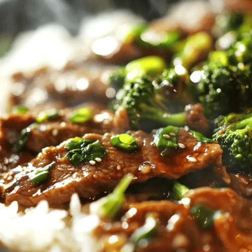 Sizzling Chinese Beef and Broccoli is a classic dish that has captured the hearts and palates of food lovers around the world. This delightful stir-fry brings together tender pieces of beef, vibrant green broccoli, and a savory sauce that is both rich and satisfying. The appeal of this dish lies not only in its bold flavors but also in the perfect balance of textures—tender meat paired with crunchy broccoli, all enveloped in a luscious sauce that ties the ingredients together beautifully.