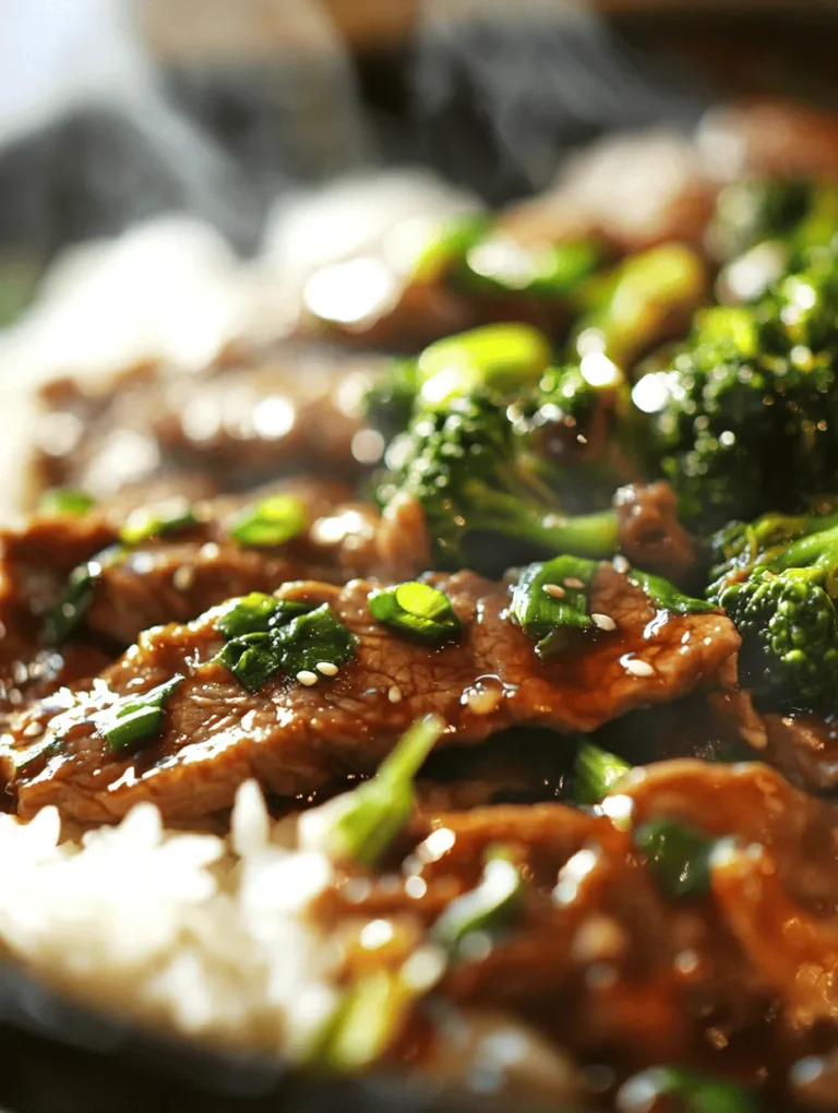 Sizzling Chinese Beef and Broccoli is a classic dish that has captured the hearts and palates of food lovers around the world. This delightful stir-fry brings together tender pieces of beef, vibrant green broccoli, and a savory sauce that is both rich and satisfying. The appeal of this dish lies not only in its bold flavors but also in the perfect balance of textures—tender meat paired with crunchy broccoli, all enveloped in a luscious sauce that ties the ingredients together beautifully.