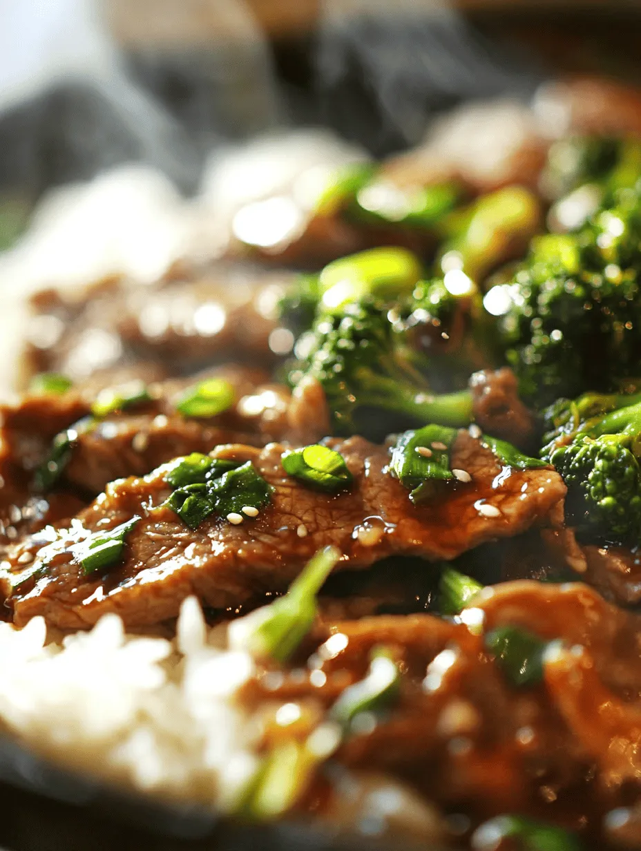 Sizzling Chinese Beef and Broccoli is a classic dish that has captured the hearts and palates of food lovers around the world. This delightful stir-fry brings together tender pieces of beef, vibrant green broccoli, and a savory sauce that is both rich and satisfying. The appeal of this dish lies not only in its bold flavors but also in the perfect balance of textures—tender meat paired with crunchy broccoli, all enveloped in a luscious sauce that ties the ingredients together beautifully.