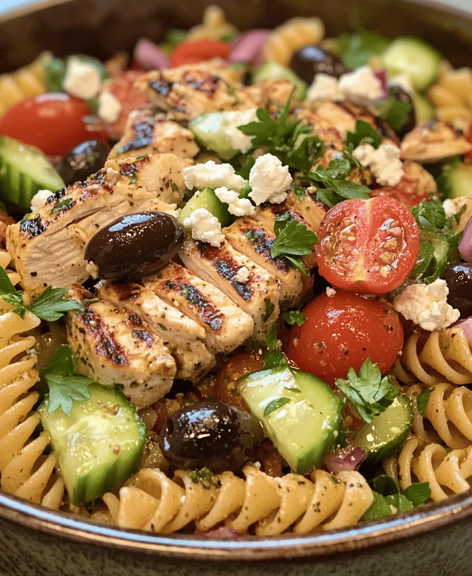 In the realm of vibrant, flavorful dishes, Mediterranean Chicken Pasta Salad stands out as a perfect blend of taste, nutrition, and convenience. This delightful salad is not only a feast for the eyes but also a celebration of fresh ingredients that evoke the sunny Mediterranean coast. The combination of tender pasta, succulent chicken, and colorful fresh vegetables creates a dish that is not only satisfying but also packed with nutrients. Whether you're preparing a meal for a family gathering, a picnic, or just a quick weekday dinner, this pasta salad can be a versatile choice that pleases everyone at the table.