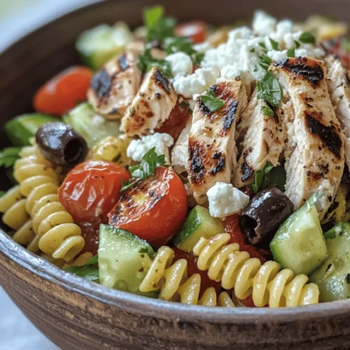 In the realm of vibrant, flavorful dishes, Mediterranean Chicken Pasta Salad stands out as a perfect blend of taste, nutrition, and convenience. This delightful salad is not only a feast for the eyes but also a celebration of fresh ingredients that evoke the sunny Mediterranean coast. The combination of tender pasta, succulent chicken, and colorful fresh vegetables creates a dish that is not only satisfying but also packed with nutrients. Whether you're preparing a meal for a family gathering, a picnic, or just a quick weekday dinner, this pasta salad can be a versatile choice that pleases everyone at the table.