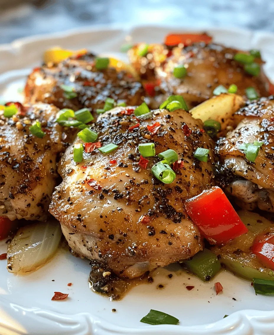 Welcome to the world of culinary delights where spices reign supreme! Today, we are diving into the delectable recipe for Spicy Black Pepper Chicken Delight, a dish that tantalizes the taste buds with its bold flavors and vibrant colors. This dish has its roots in Asian cuisine, where stir-frying is celebrated for its ability to preserve the freshness of ingredients while creating a satisfying and quick meal. Hailing primarily from Chinese cooking, the combination of black pepper and chicken has made its way into various kitchens around the globe, adapting to different palates while retaining its core essence.