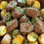 Garlic Butter Steak Bites and Potatoes is a dish that perfectly marries simplicity with indulgence. This culinary gem is a favorite among home cooks and food enthusiasts alike, celebrated for its rich flavors and satisfying textures. Imagine tender, juicy bites of steak, browned to perfection, paired with crispy, golden potatoes, all enveloped in a luscious garlic butter sauce. It’s no wonder this dish has gained popularity as a go-to option for both weeknight dinners and special occasions.