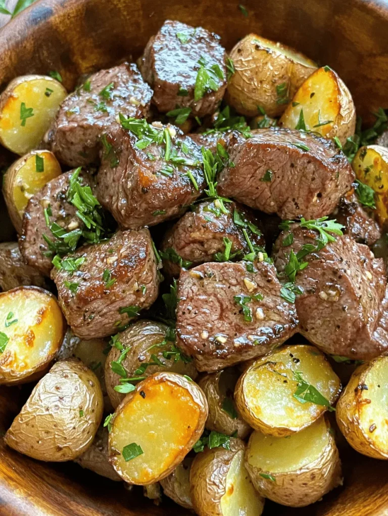 Garlic Butter Steak Bites and Potatoes is a dish that perfectly marries simplicity with indulgence. This culinary gem is a favorite among home cooks and food enthusiasts alike, celebrated for its rich flavors and satisfying textures. Imagine tender, juicy bites of steak, browned to perfection, paired with crispy, golden potatoes, all enveloped in a luscious garlic butter sauce. It’s no wonder this dish has gained popularity as a go-to option for both weeknight dinners and special occasions.