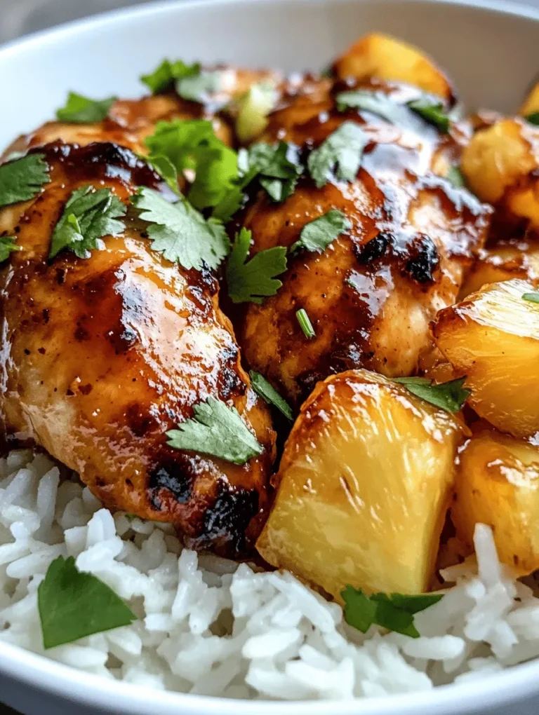 Delve into the flavor-packed world of tropical cuisine with our Pineapple-Glazed Chicken recipe. This dish combines the sweetness of fresh pineapple with savory chicken, resulting in a delightful balance of flavors that is sure to impress your family and friends. Imagine succulent chicken breasts coated in a glossy, sticky glaze that bursts with tropical flavors—it's a culinary experience that transports you straight to a sun-kissed beach. Whether you're looking to spice up your weeknight dinners or searching for a show-stopping dish for a special occasion, this tropical treat is both easy to prepare and irresistibly delicious.