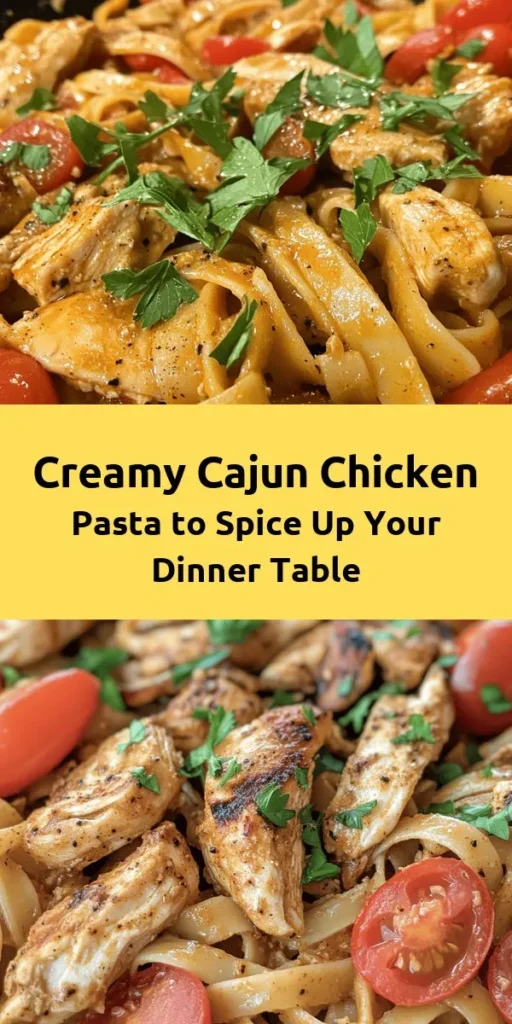 Discover the deliciousness of Creamy Cajun Chicken Pasta Delight! This dish combines tender chicken, fettuccine, and a rich, creamy sauce infused with bold Cajun spices. Perfect for any occasion, it’s a feast for both the eyes and the palate. Customize it with your favorite veggies or protein for a personal touch. Bring a taste of Louisiana into your kitchen tonight! #CajunCuisine #PastaRecipe #FoodLovers #CookingAtHome #EasyDinner #ComfortFood #FlavorfulDish