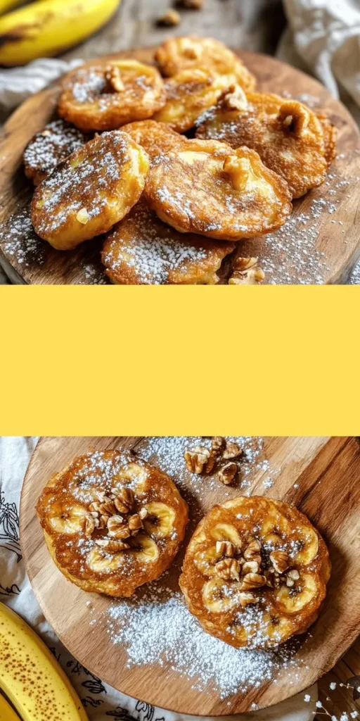 Indulge in the sweetness of Skillet Banana Fritters—perfect for breakfast, brunch, or a delightful snack! Made with ripe bananas and a hint of cinnamon, these versatile fritters are quick to prepare and can be tailored to suit any dietary needs, including gluten-free or dairy-free options. Serve them warm, dusted with powdered sugar, and enjoy a creamy contrast with yogurt or ice cream. Discover the joy of homemade treats today! #BananaFritters #HomemadeGoodness #BrunchIdeas #ComfortFood