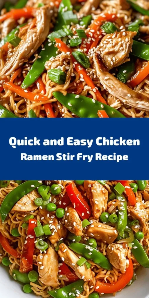 Looking for a quick and delicious meal that's packed with flavor? Try Chicken Ramen Stir Fry! This easy recipe combines tender chicken, vibrant veggies, and savory sauces for a nutritious weeknight dinner. With a nod to the rich history of ramen, you'll enjoy a unique twist on this beloved dish. Get creative with your ingredients and impress family or friends with a dish that's as satisfying as it is simple. #ChickenRamenStirFry #EasyRecipes #WeeknightDinner #HealthyEating #Foodie #YummyFood #NoodleLovers
