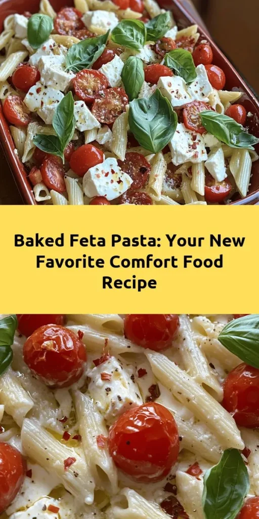 Dive into the tasty world of Baked Feta Pasta Delight, a viral sensation that’s become a go-to for comfort food lovers! With creamy feta, sweet roasted cherry tomatoes, and your choice of pasta, this dish is not only easy to make but also packed with flavor. Perfect for family dinners or gatherings, enjoy exploring ingredient variations and health benefits too. Bring warmth to your table with this satisfying recipe! #BakedFetaPasta #ComfortFood #EasyRecipes #Foodie #PastaLovers #HealthyEating #HomeCooking