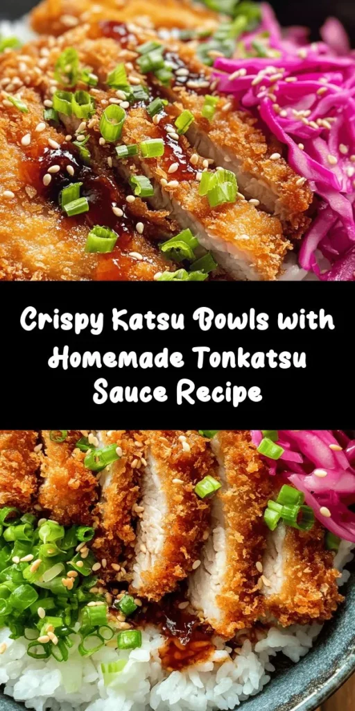 Discover the magic of Crispy Katsu Bowls with Homemade Tonkatsu Sauce! This delightful Japanese dish features perfectly breaded and fried pork katsu served over rice, topped with fresh veggies and a tangy sauce that elevates every bite. Easy to prepare, it's perfect for busy weeknights or special occasions. Learn how to create this mouthwatering meal with tips on mastering the crispy texture and customizing flavors to your liking. #Katsu #JapaneseCuisine #HomemadeSauce #ComfortFood #Foodie #DinnerIdeas #CulinaryAdventure