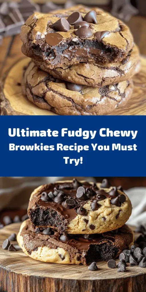 Discover the ultimate dessert delight with the best fudgy chewy browkies! This amazing treat combines the rich, gooey texture of brownies with the chewy goodness of cookies, all in one irresistible bite. Perfect for all bakers, from novice to expert, browkies are customizable with your favorite mix-ins. Elevate your dessert game and indulge in this sweet sensation. Ready to bake? #Browkies #DessertRecipes #Baking #ChocolateLovers #SweetTreats #Foodie