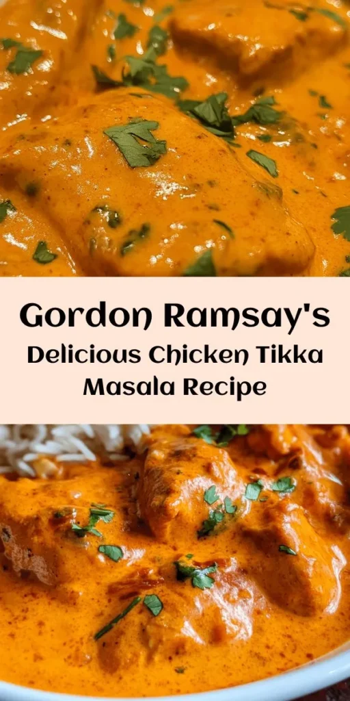 Discover the vibrant flavors of India with Gordon Ramsay's Chicken Tikka Masala! This beloved dish features succulent marinated chicken and a creamy, spice-infused sauce that brings a taste of tradition to your table. From its intriguing origins to mastering the perfect marinade and sauce, this dish is a culinary adventure waiting for you to explore. Impress your family and friends with this comforting classic! #ChickenTikkaMasala #IndianCuisine #GordonRamsay #RecipeIdeas #ComfortFood #HomeCooking #Foodie