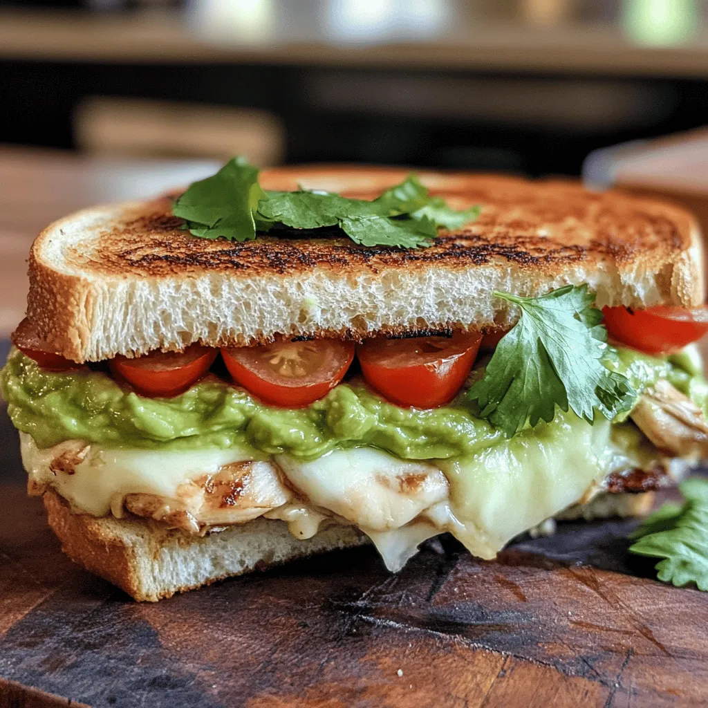 The Chicken Avocado Melt Sandwich is a culinary masterpiece that brings together the rich flavors of tender chicken, creamy avocado, and gooey melted cheese, all nestled between slices of perfectly toasted sourdough bread. This sandwich not only delights your taste buds but also offers a healthy twist, making it an ideal choice for anyone seeking a satisfying meal without the guilt. Whether you're looking for a quick lunch, a hearty dinner, or a satisfying snack, this sandwich is incredibly versatile and can be enjoyed on various occasions, making it a staple in your recipe arsenal.