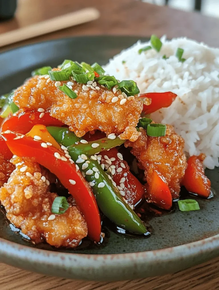 Crispy Chilli Beef Delight is a dish that effortlessly captures the essence of Asian cuisine, combining a medley of flavors and textures that make every bite a culinary adventure. This dish is characterized by its perfectly crispy beef, coated in a sticky, sweet, and spicy chili sauce, complemented by vibrant, crunchy vegetables. The rich flavor profile, featuring a delightful balance of sweetness from the chili sauce, savory notes from the beef, and freshness from the vegetables, makes it a popular choice for both weeknight dinners and special occasions.